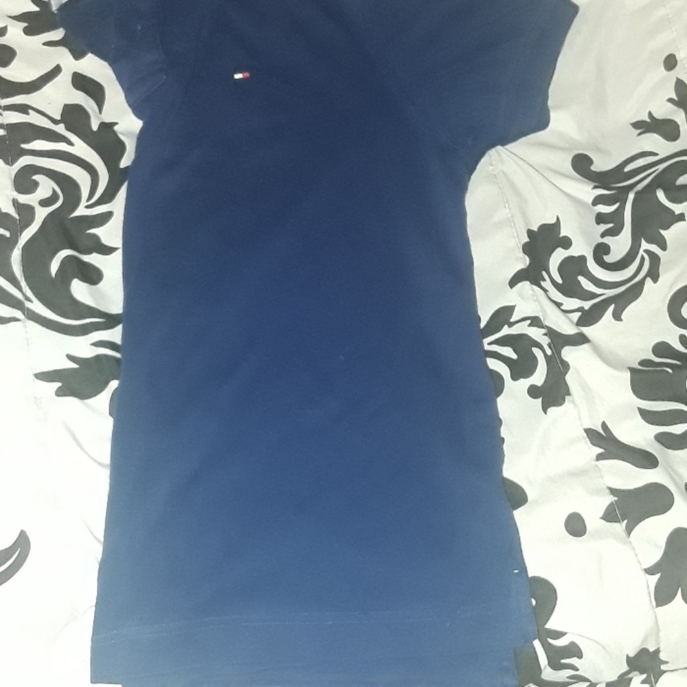TOMMY HILFIGER BLUE POLO SHIRT MEDIUM